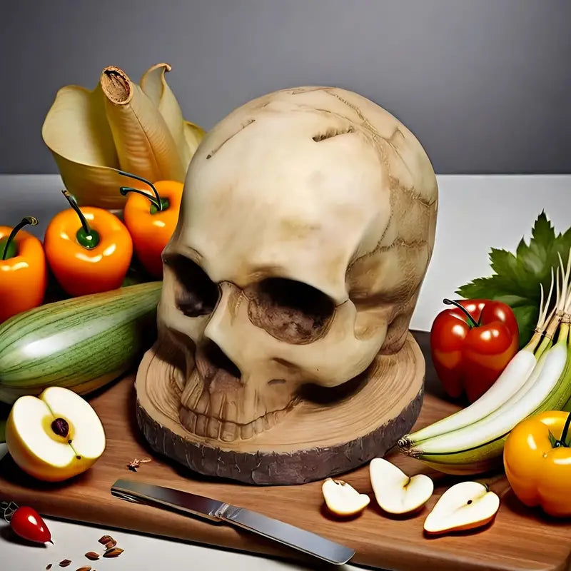 Knivholder med Spooky Skull Design