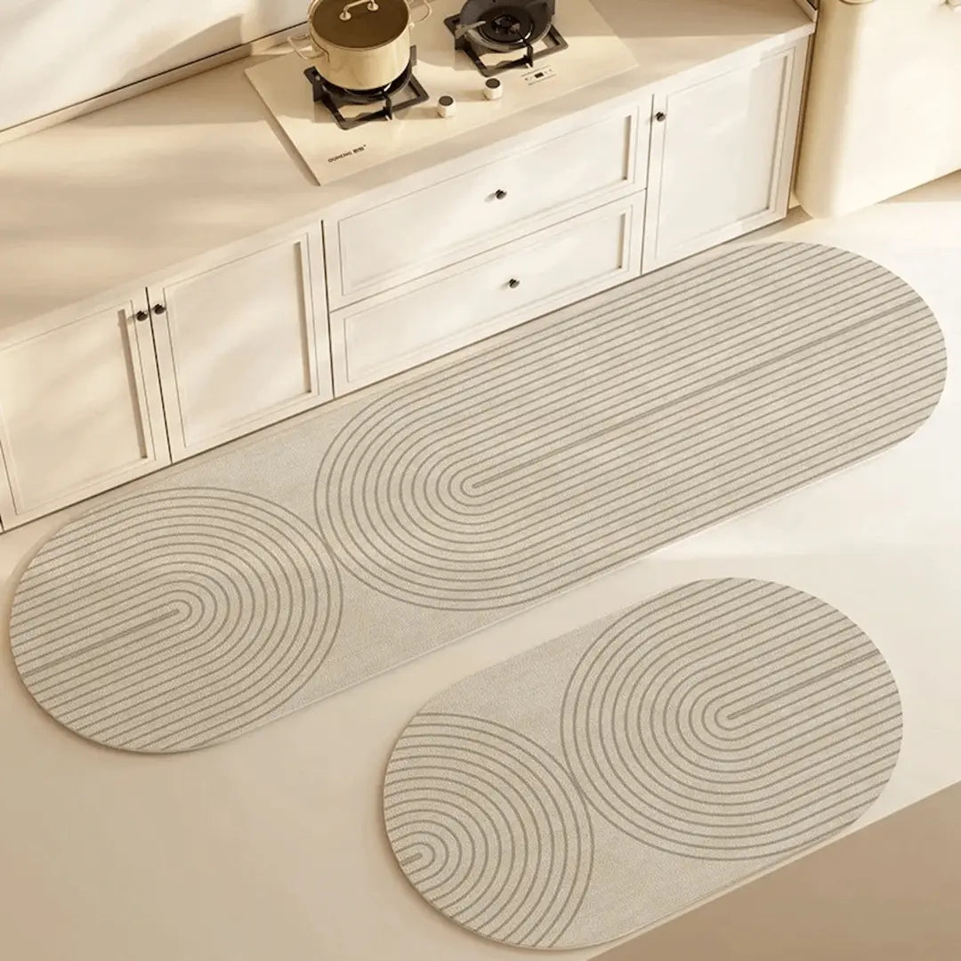 Køkken Tæppe Skridsikker Design Med Høj Absorption