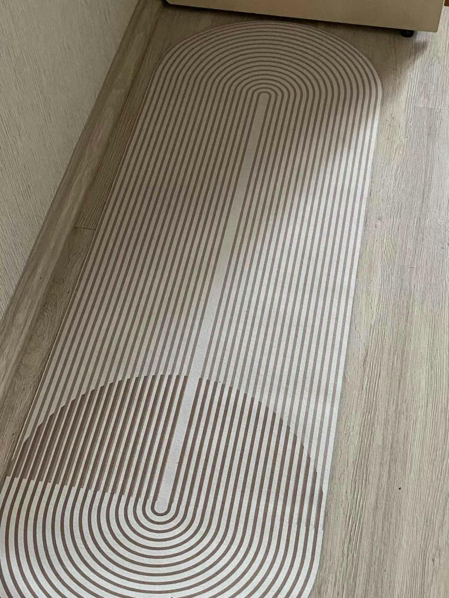 Køkken Tæppe Skridsikker Design Med Høj Absorption