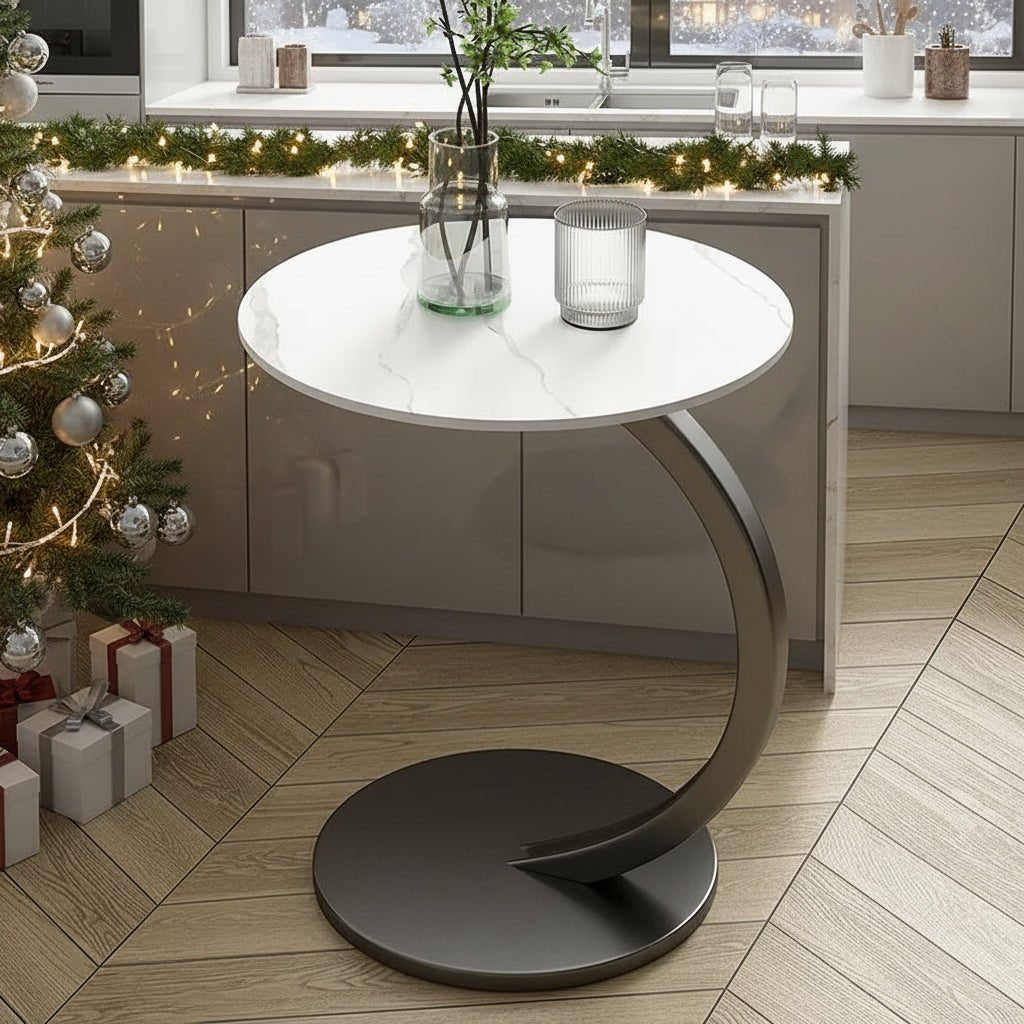Kompakt Rundt Sidebord til Moderne Rum