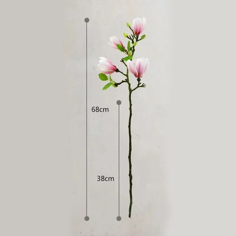 BlijftBloei – Stemningsfuld Kunstgren med Realistiske Magnolia Blomster