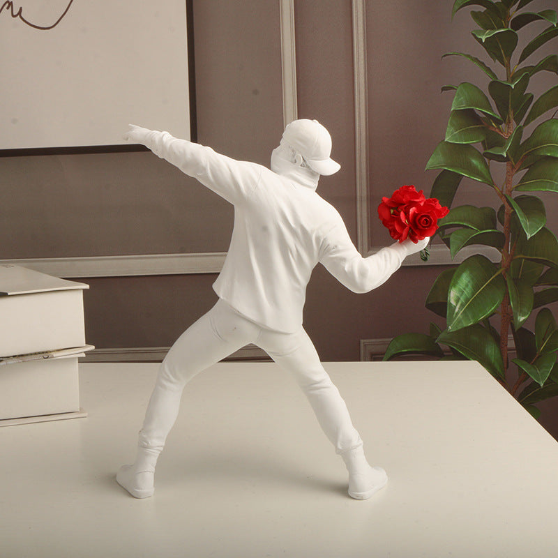 Kunstnerisk Dekoration Banksy Flower Rioters