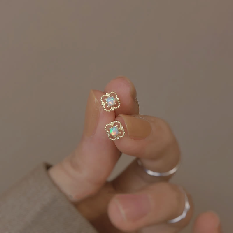 Kvindernes Vintage Design Øreringe med Opal Charm