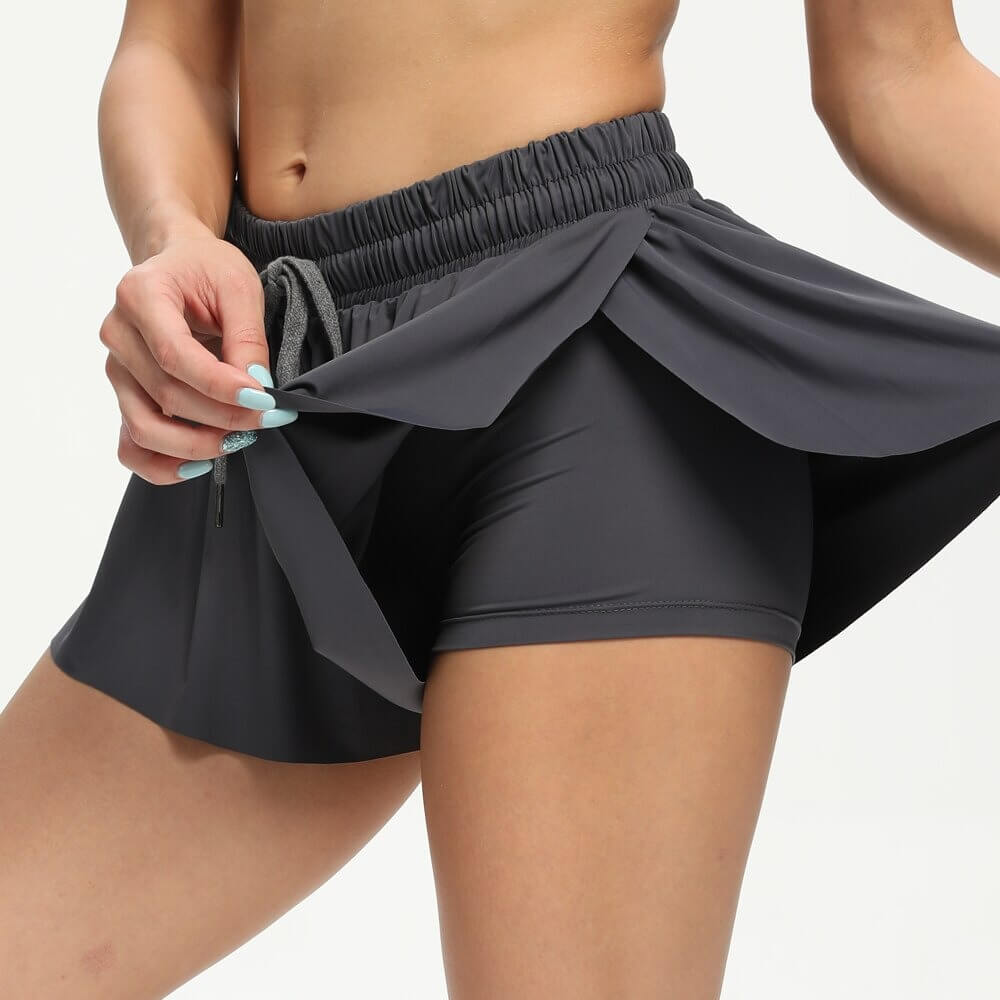 Kvinders 2-i-1 Fitnessshorts Trendy