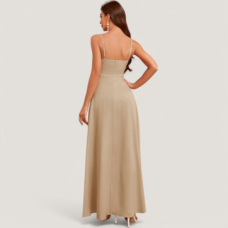 Kvinders Aftenrobe Lang Polyester Bardot Uden Ærmer