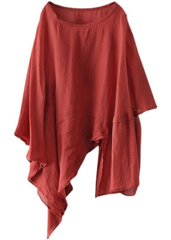 Kvinders Asymmetrisk Design Broderet Skjorte