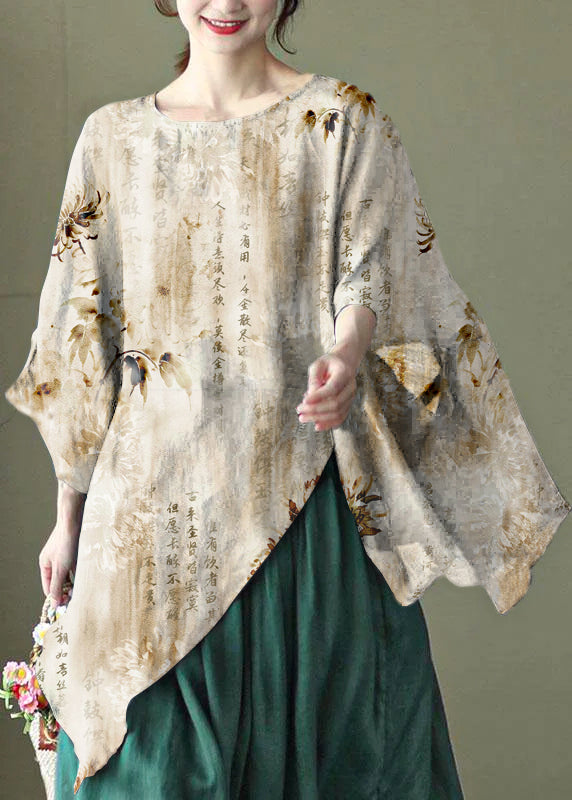 Kvinders Asymmetrisk Design Broderet Skjorte