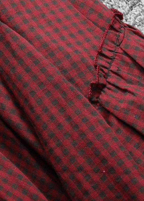 Kvinders Asymmetrisk Patchwork Nederdel med Snoretræk