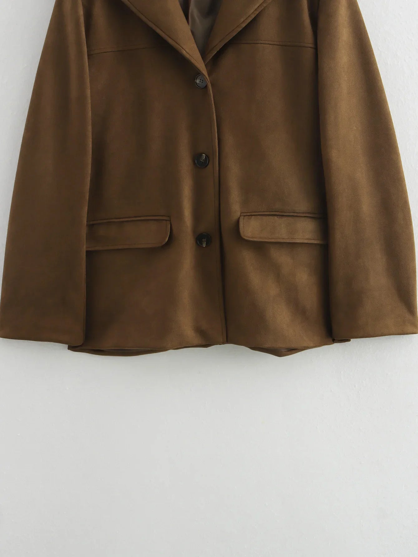 Kvinders Blazer Jakke Cropped Fit Med Lange Ærmer