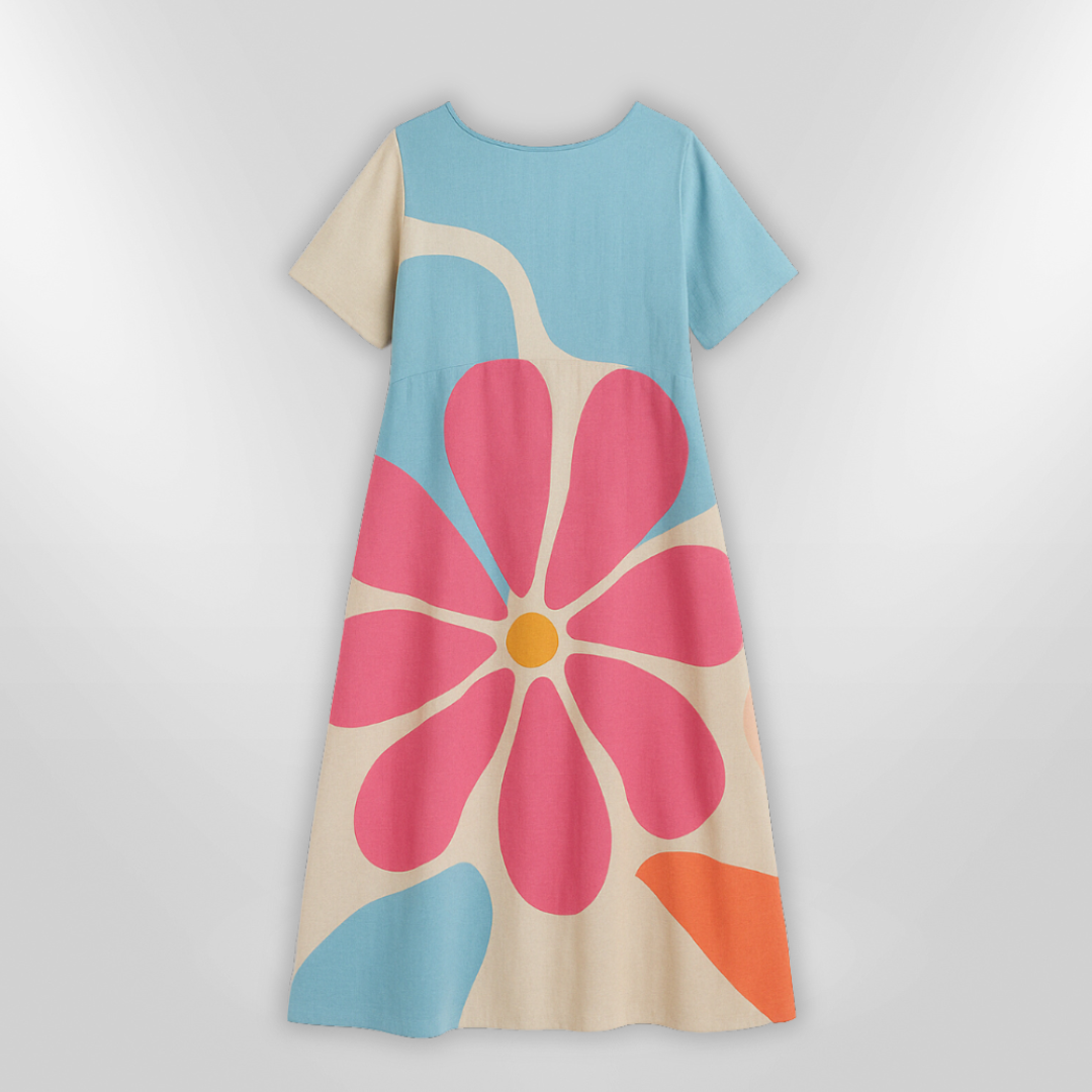 Kvinders Blomsterkjole Casual Bomuld