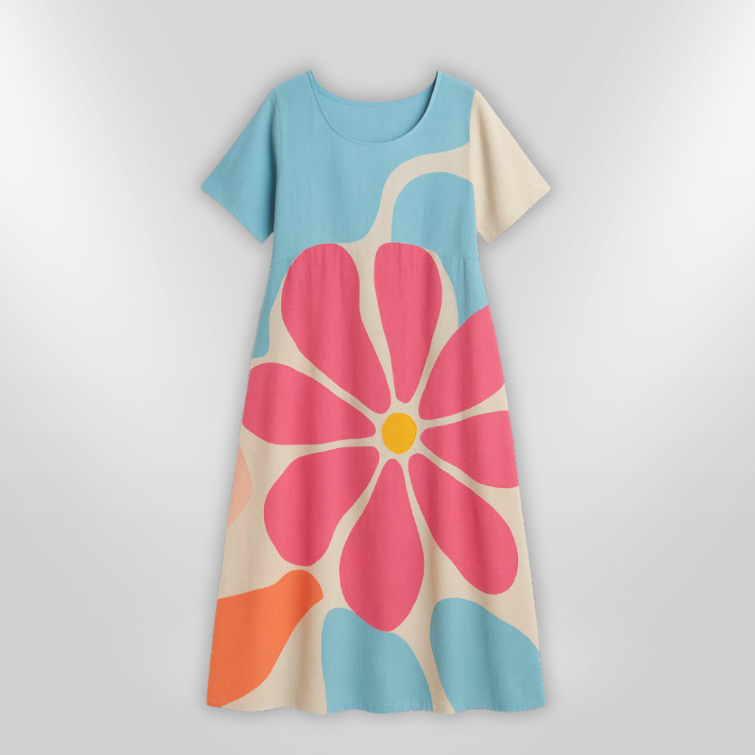 Kvinders Blomsterkjole Casual Bomuld