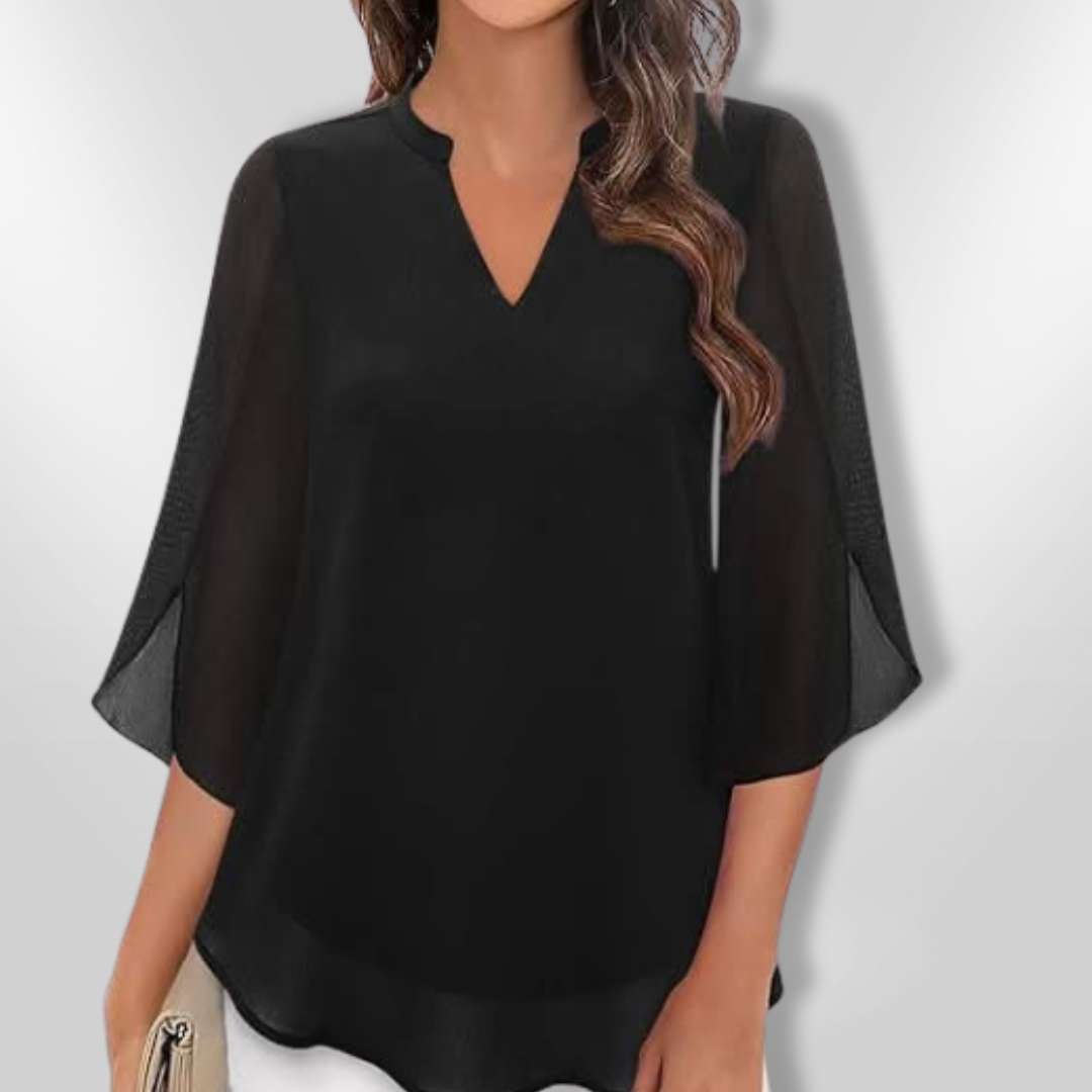Kvinders Bluse Lagdelt Chic
