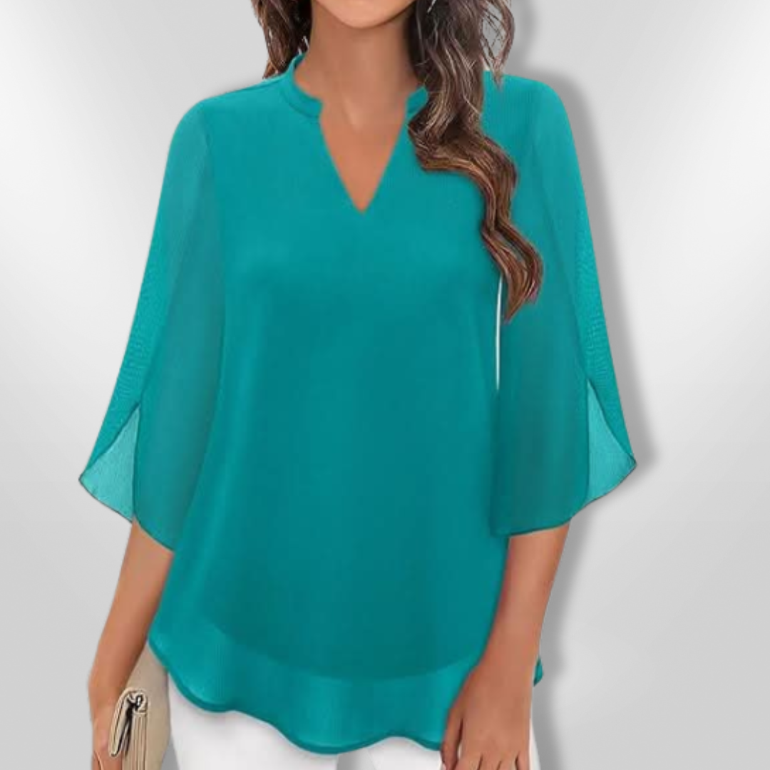 Kvinders Bluse Lagdelt Chic