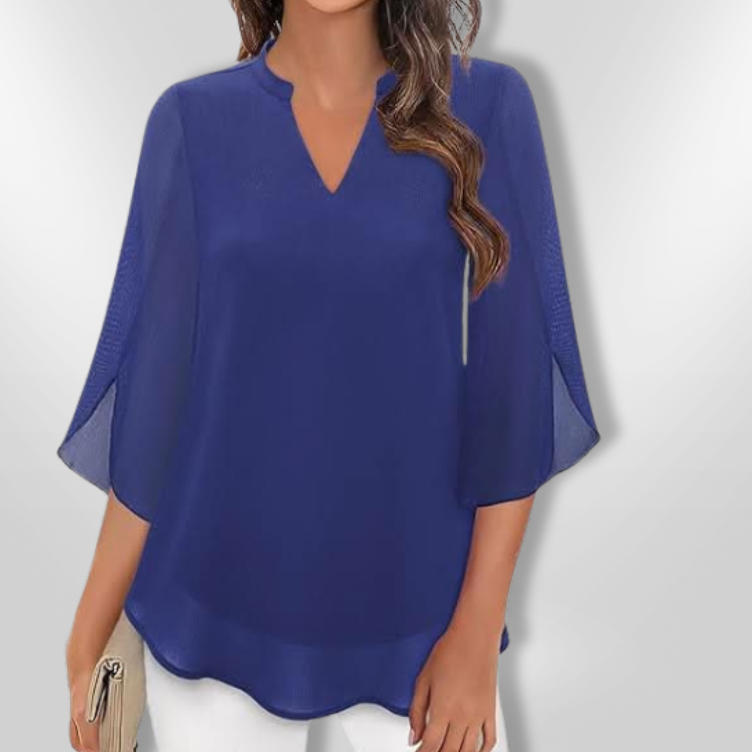 Kvinders Bluse Lagdelt Chic