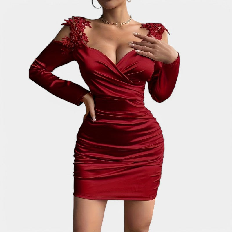 Kvinders Bodycon Kjole Langærmet Satin