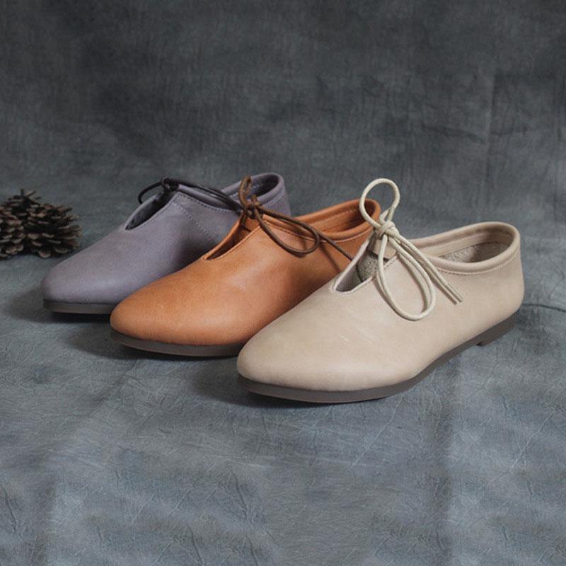 Kvinders Boho Loafers med Snøre