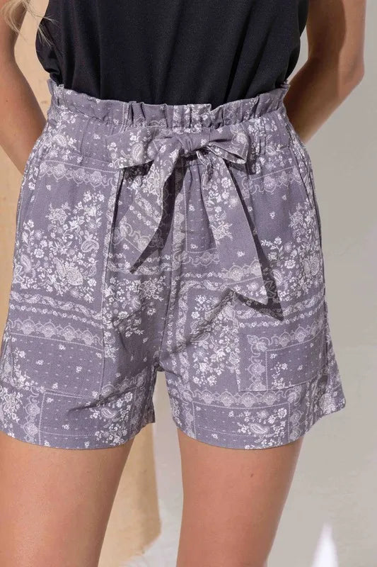 Kvinders Casual Shorts Boho Print Linned