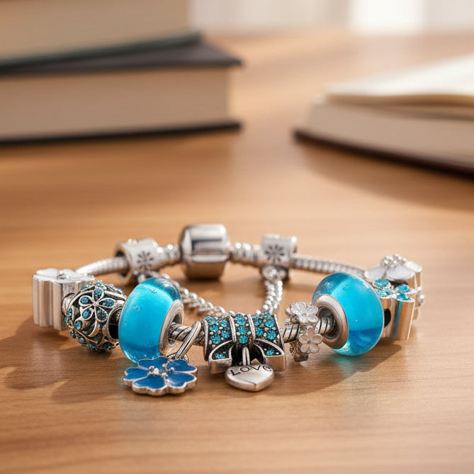 Kvinders Charm Armbånd Blomstermotiv