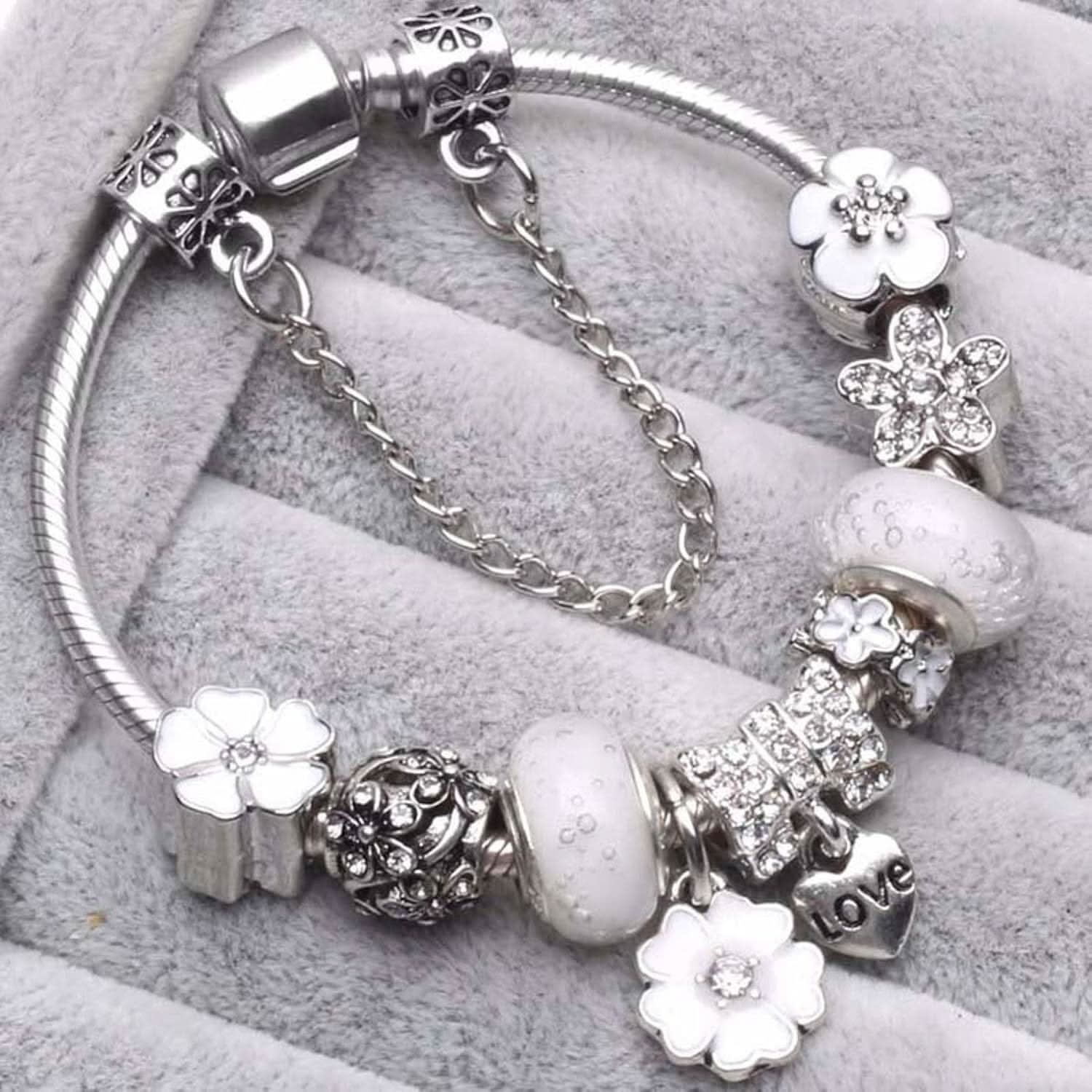 Kvinders Charm Armbånd Blomstermotiv