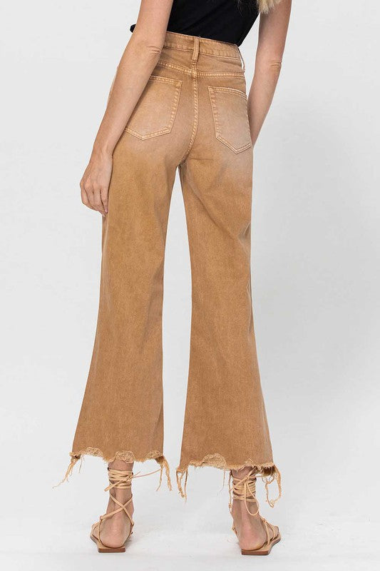 Kvinders Crop Flare Jeans Vintage 90'er Stil