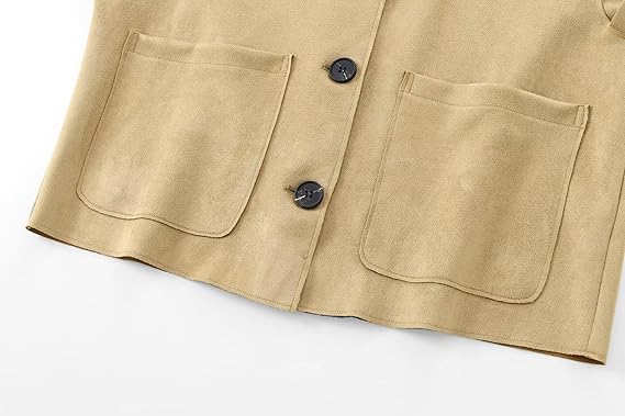 Kvinders Cropped Blazer Jakke med Lange Ærmer