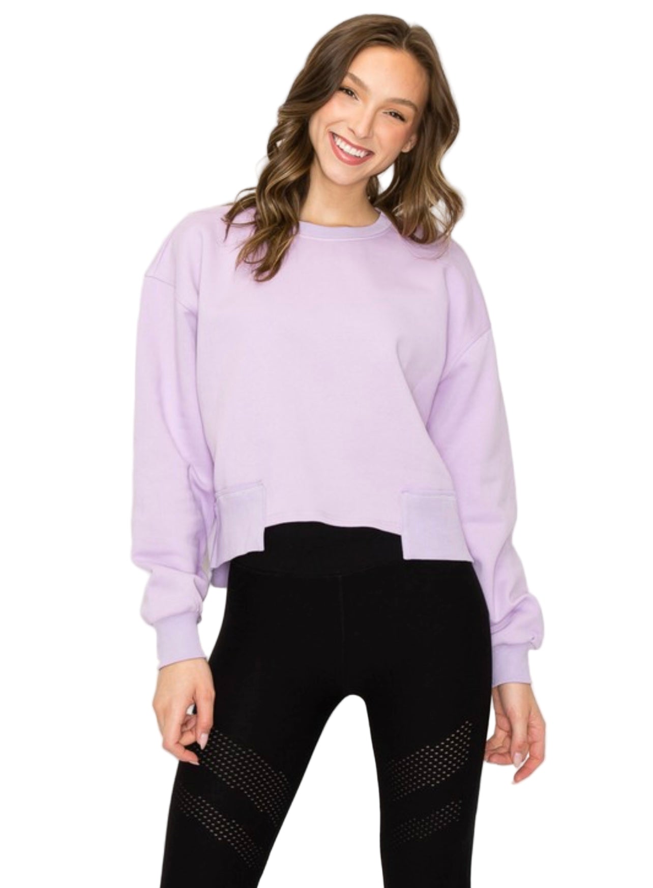 Kvinders Cropped Sweatshirt Oversized Blødt Stof