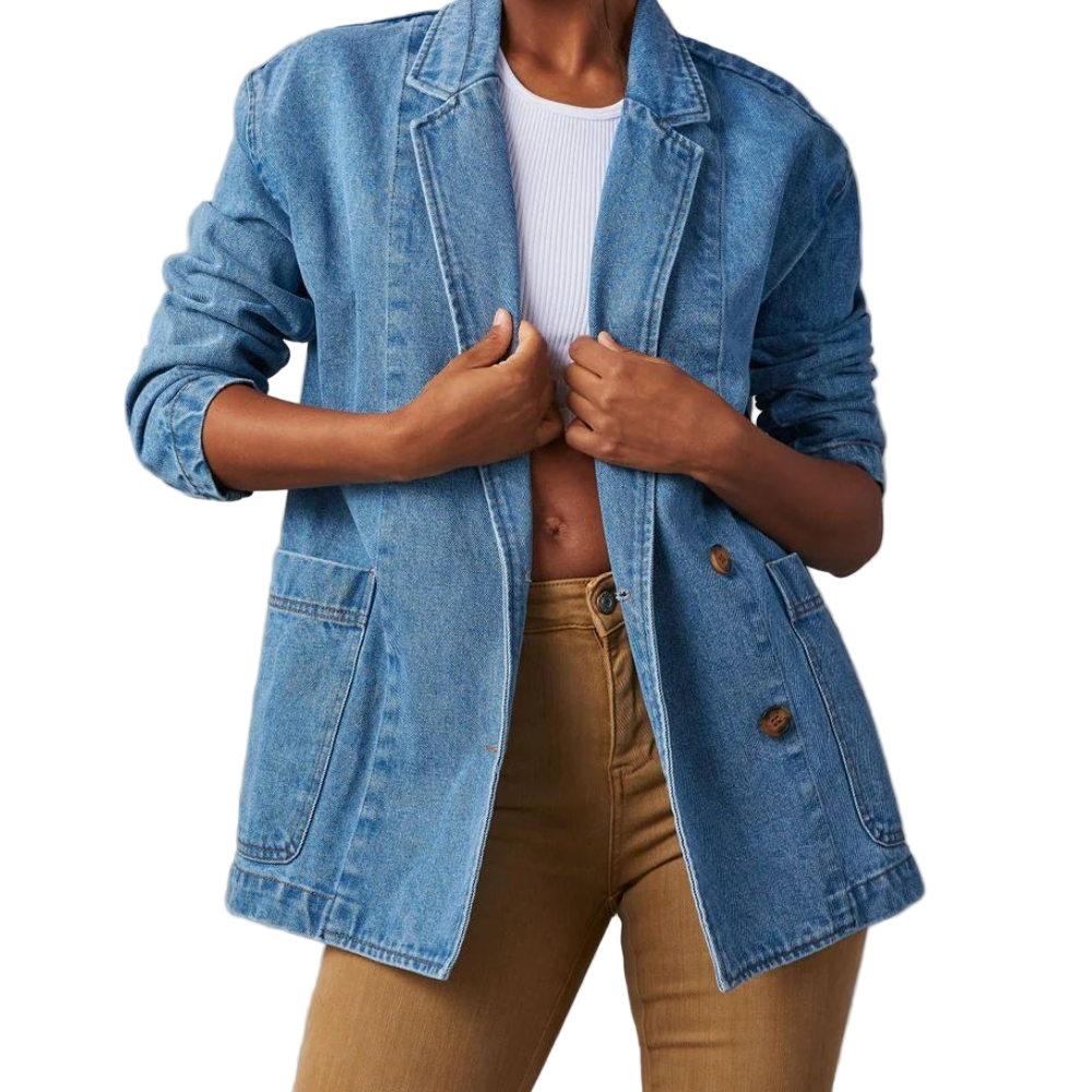 Kvinders Denimjakke Casual Stil