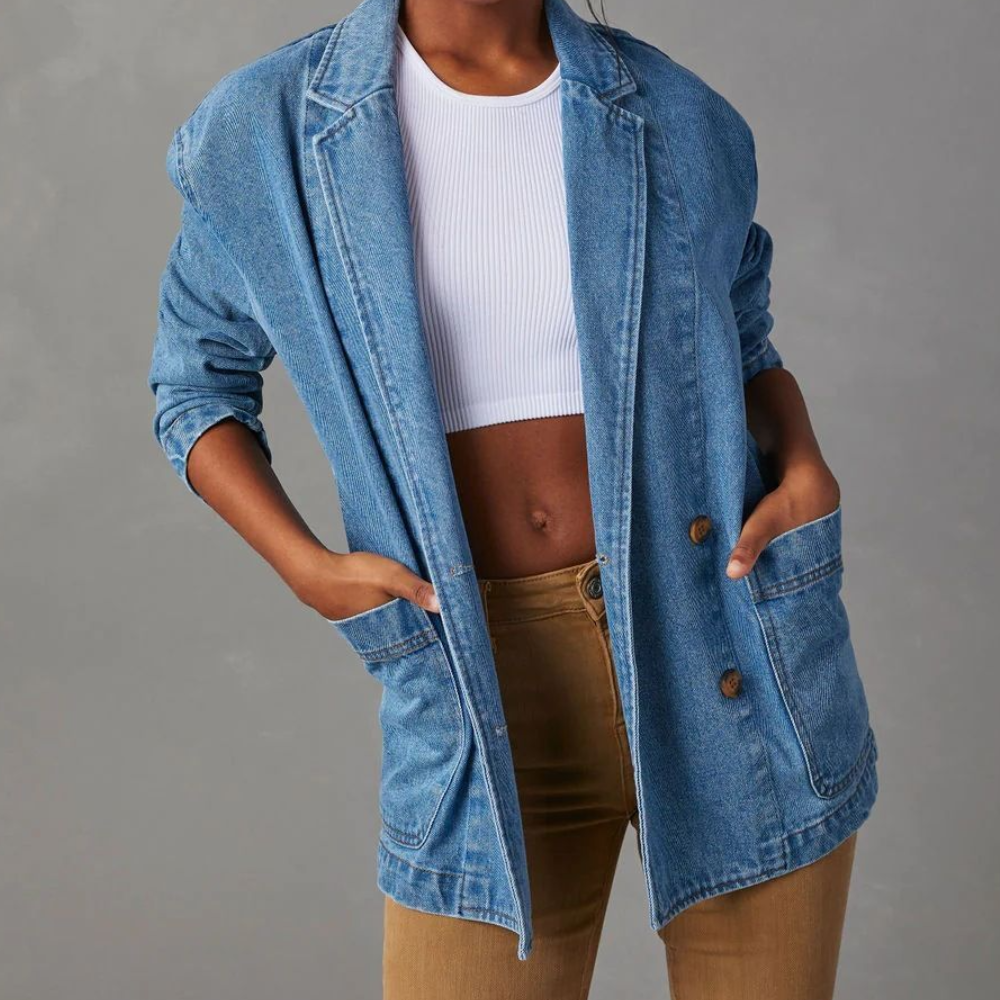 Kvinders Denimjakke Casual Stil