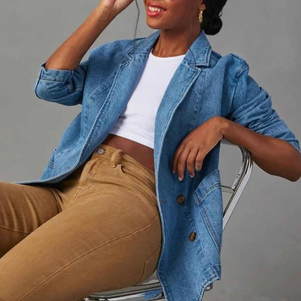 Kvinders Denimjakke Casual Stil