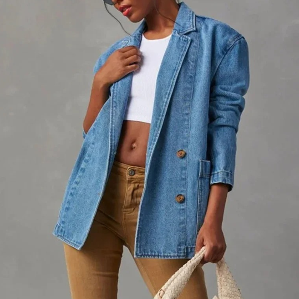 Kvinders Denimjakke Casual Stil