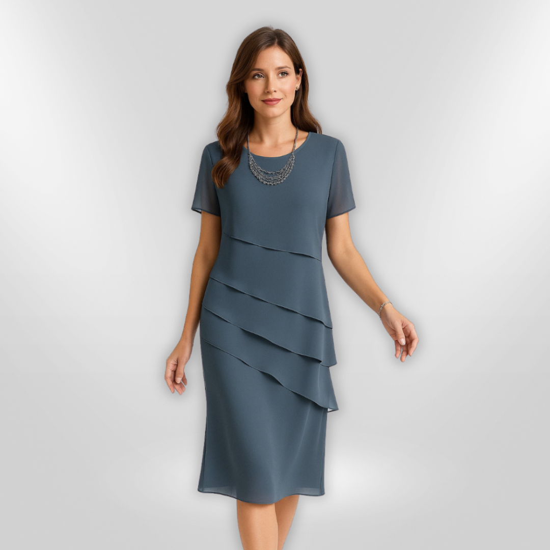 Kvinders Elegant Kjole i Chiffon