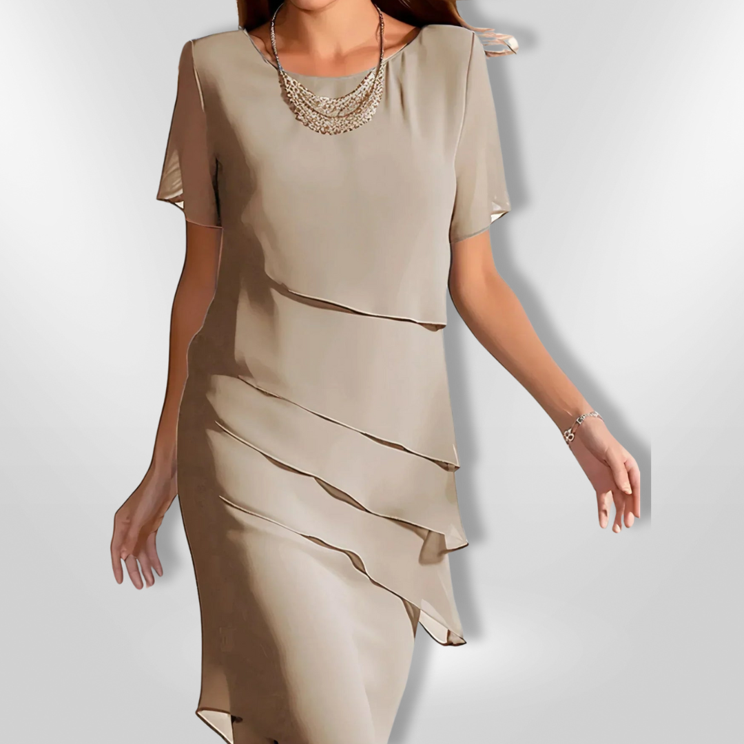 Kvinders Elegant Kjole i Chiffon