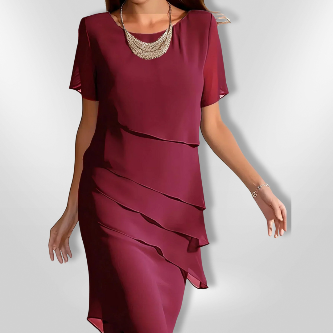 Kvinders Elegant Kjole i Chiffon