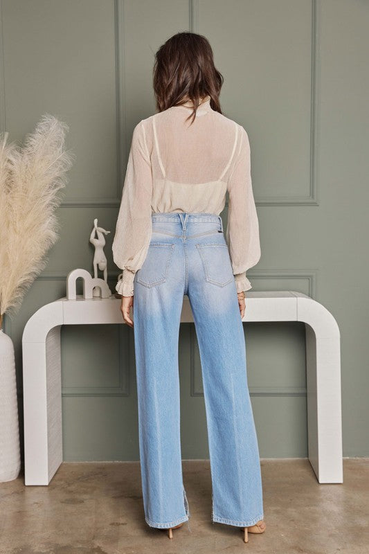 Kvinders Flared Jeans Høj Talje Denim