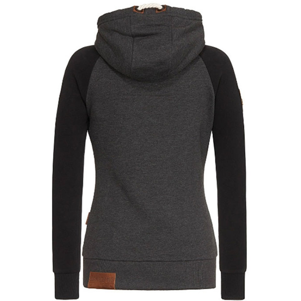Kvinders Hættetrøje med Lynlås Casual Stil