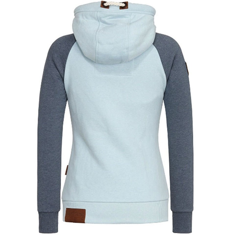 Kvinders Hættetrøje med Lynlås Casual Stil