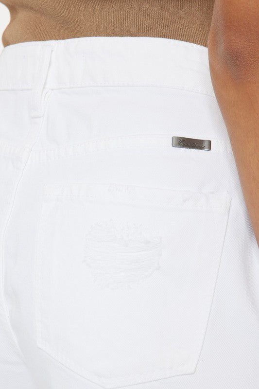 Kvinders Høj Talje Frayed Hem Shorts