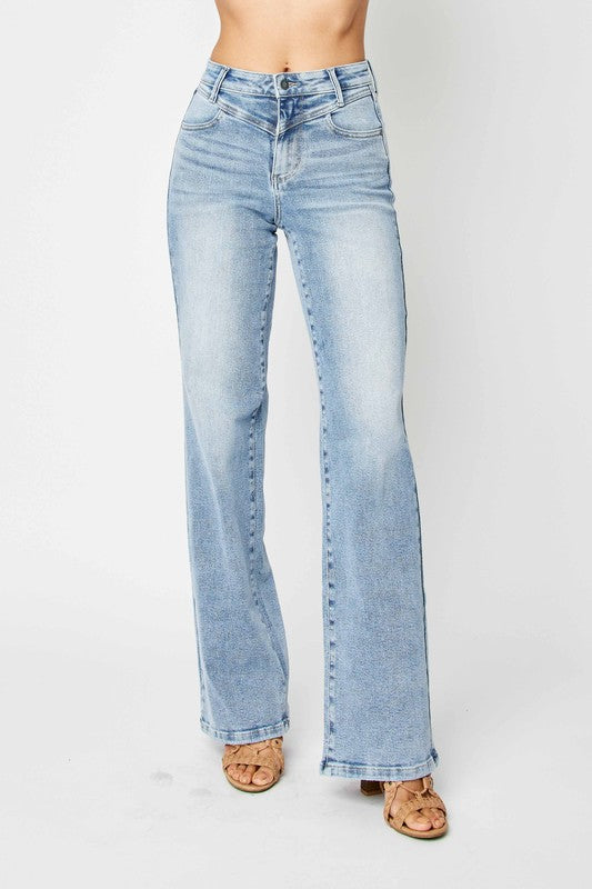 Kvinders Høj Talje Retro Jeans Medium Denim