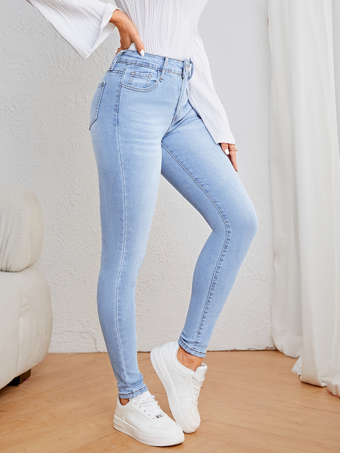 Kvinders Jeans Høj Talje Slim Fit