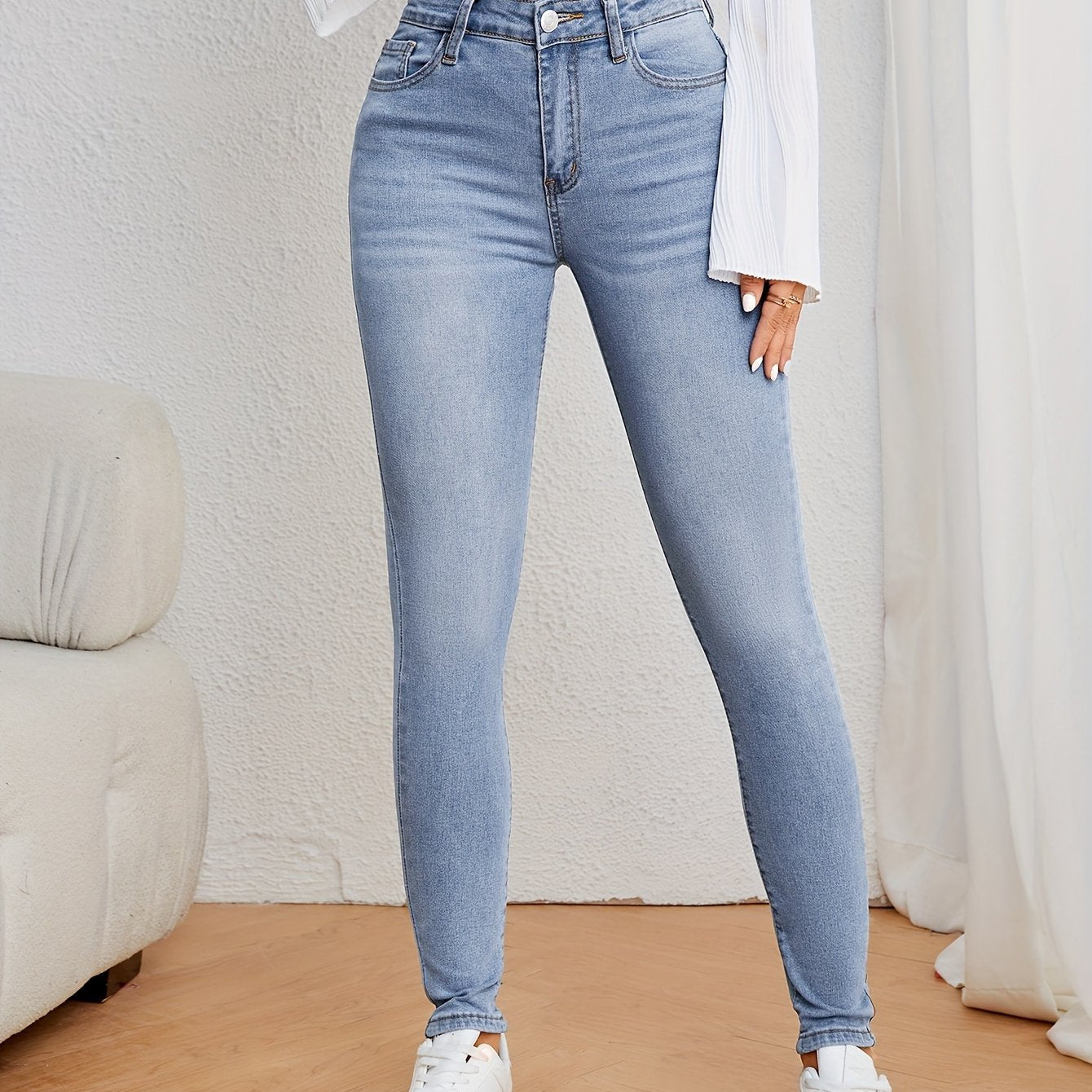 Kvinders Jeans Høj Talje Slim Fit