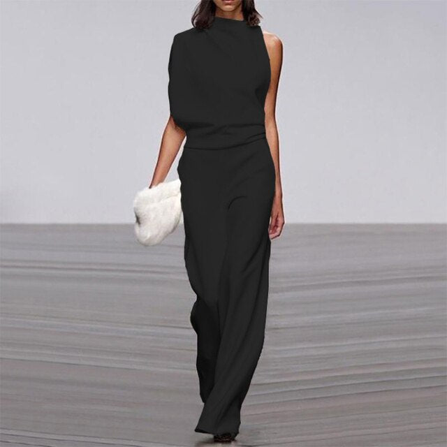 Kvinders Jumpsuit Uden Ærmer Moderne Design
