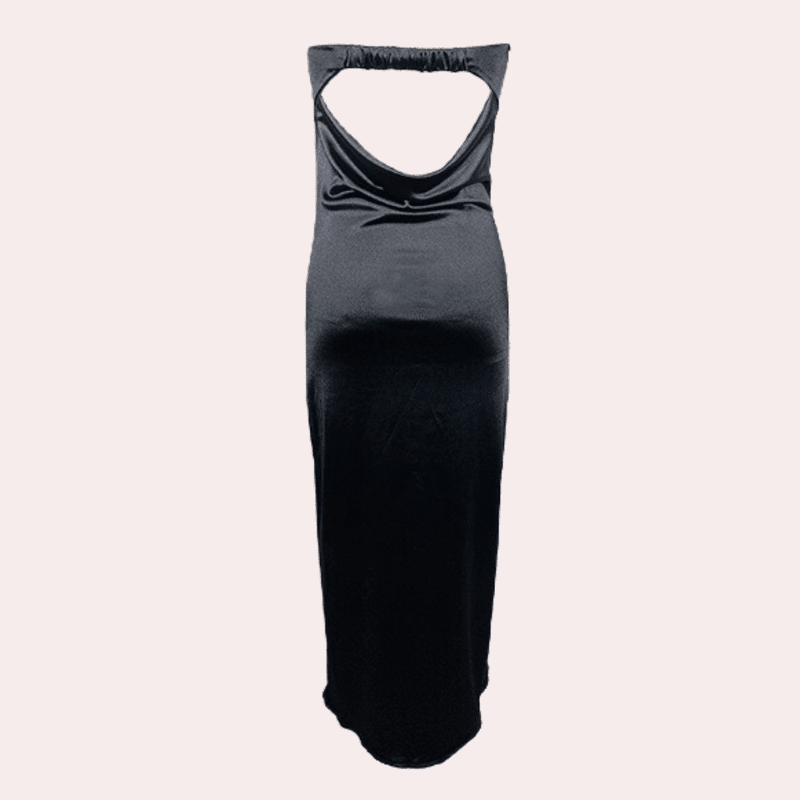 Kvinders Kjole Flydende Satin Polyester