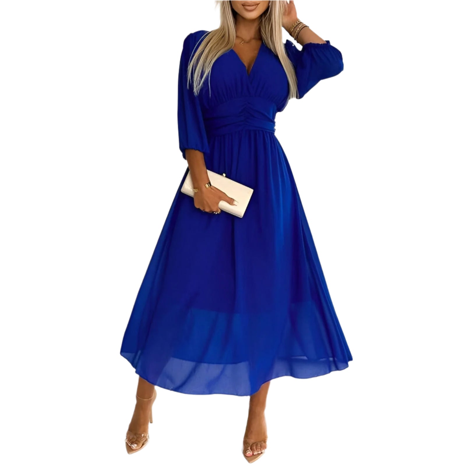 Kvinders Kjole Let Chiffon Elegant Draperet