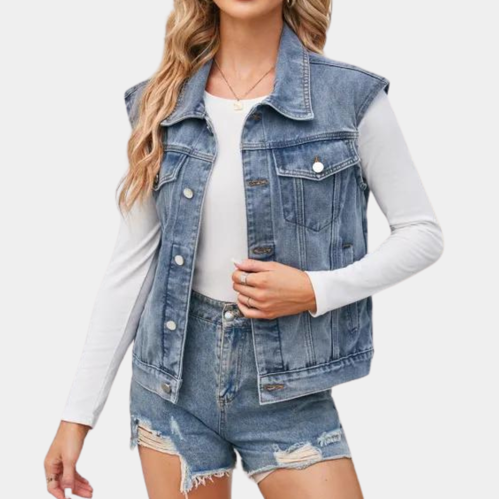 Kvinders Klassiske Denim Vest