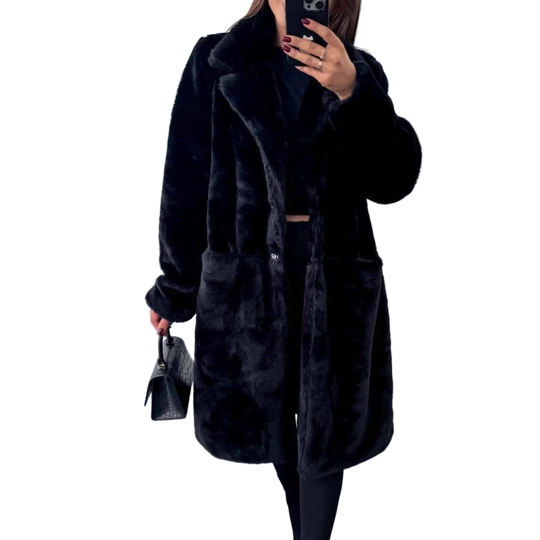Kvinders Lang Frakke Oversized Pasform