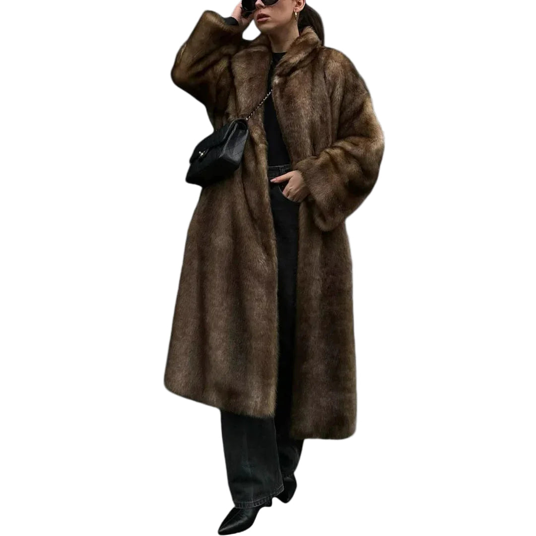Kvinders Lange Trenchcoat i Stilfuldt Design