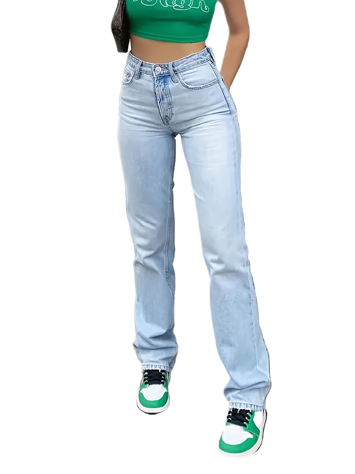 Kvinders Lige Jeans Klassisk Stil