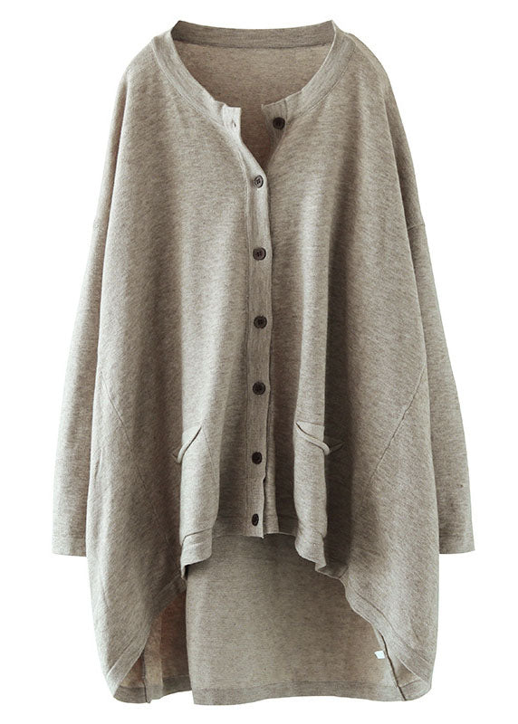 Kvinders Løs Strik Cardigan med Knapper
