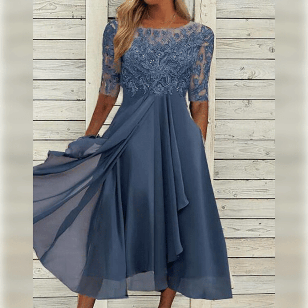 Kvinders Maxi Kjole Asymmetrisk A-Linje Blonder