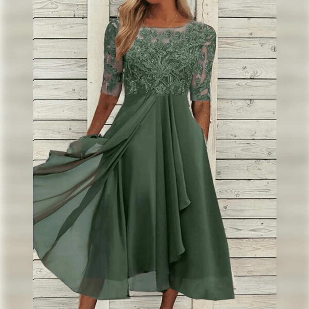 Kvinders Maxi Kjole Asymmetrisk A-Linje Blonder